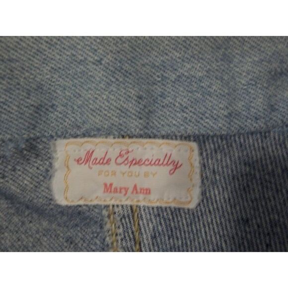 Lee Jeans Jacket Women Sz L Blue Denim Double Breasted Reworked Vintage‎ - Picture 2 of 6